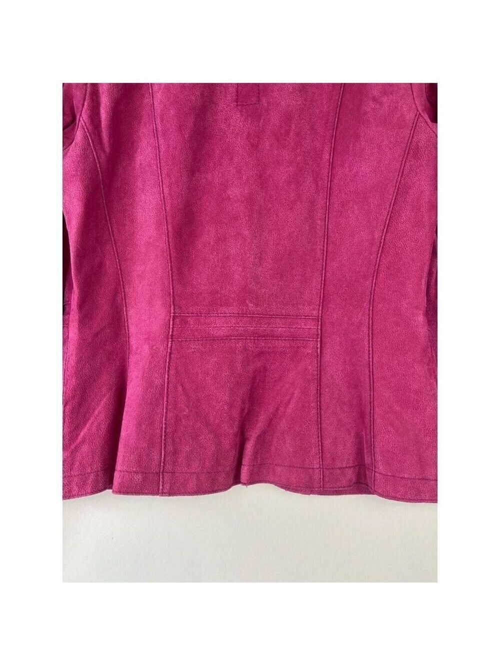 Danier Women's Vintage Hot Pink Genuine Leather Jacket Size Small / UK 12 - Picture 8 of 12